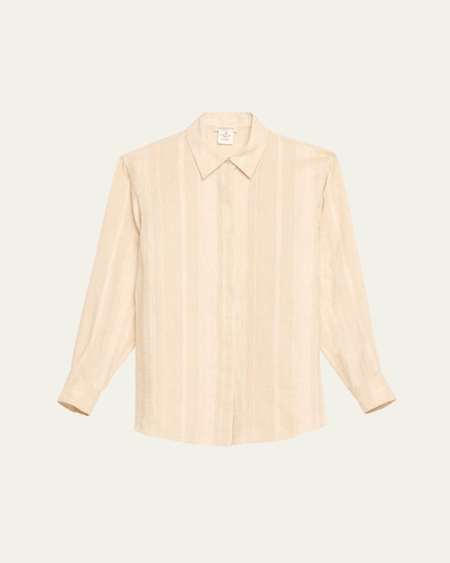Striped Jacquard Boyfriend Shirt